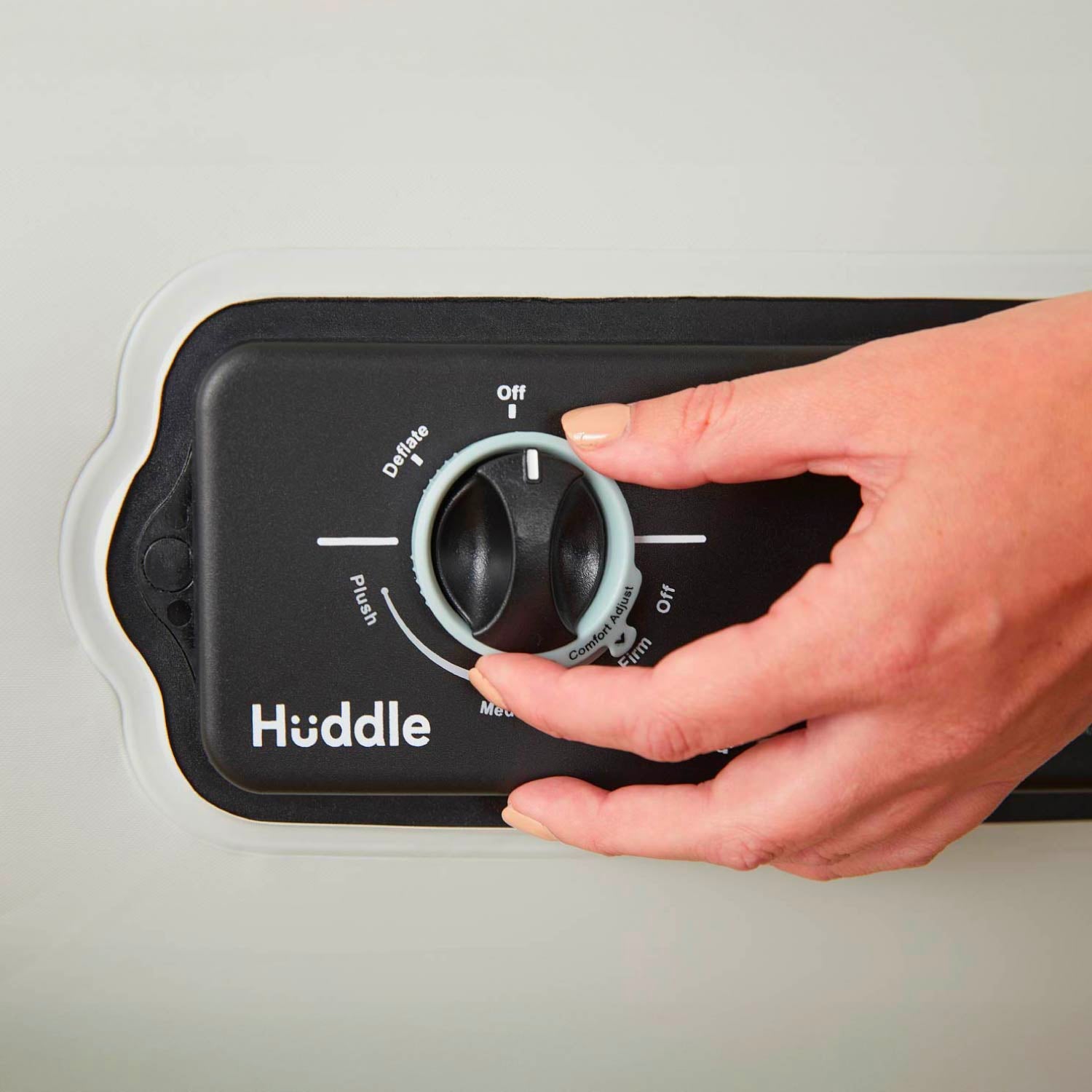 Huddle Colchón de aire de lujo que nunca se desinfla con doble bomba patentada - Single