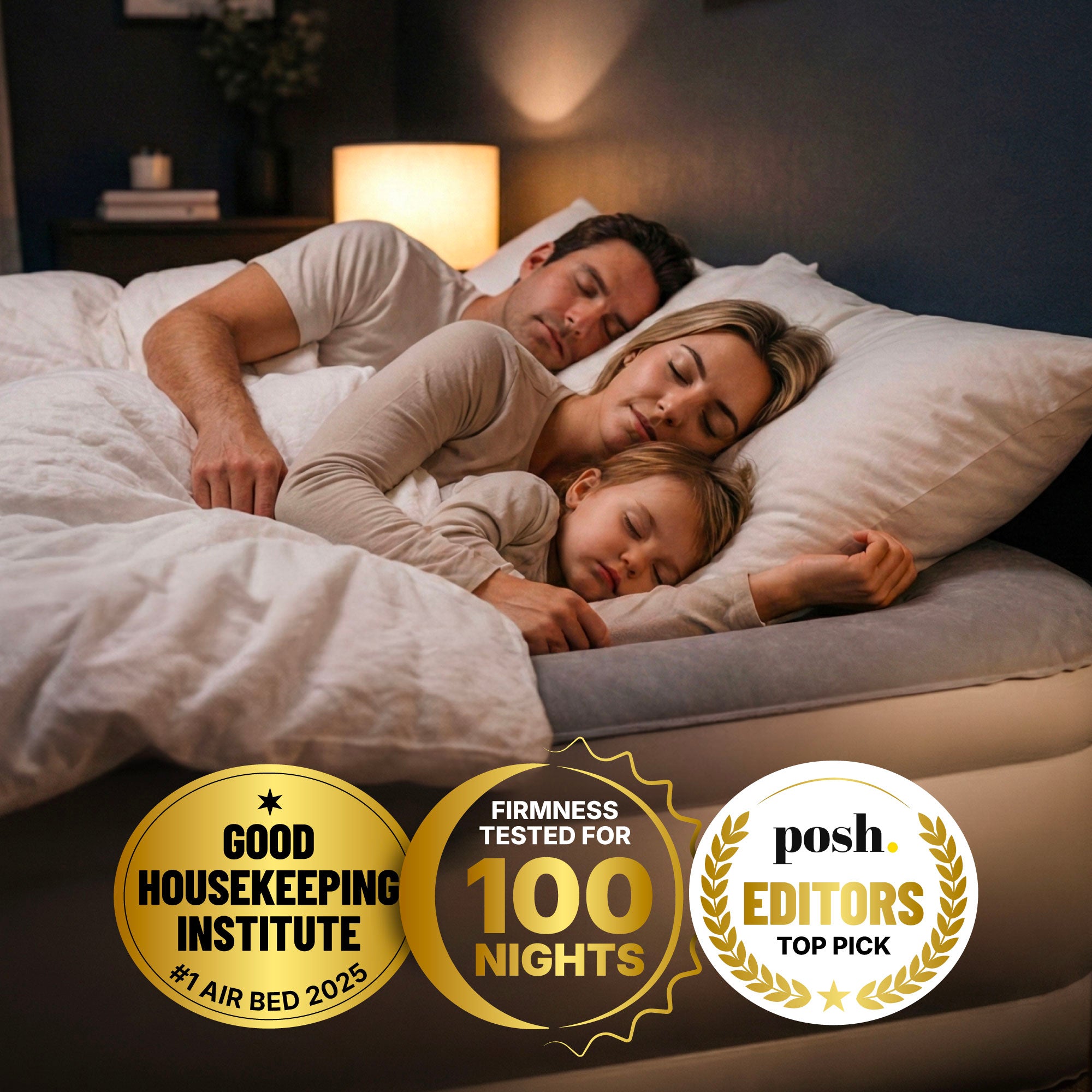 Huddle Materasso ad aria Never Deflate™ con doppia pompa brevettata - Super King