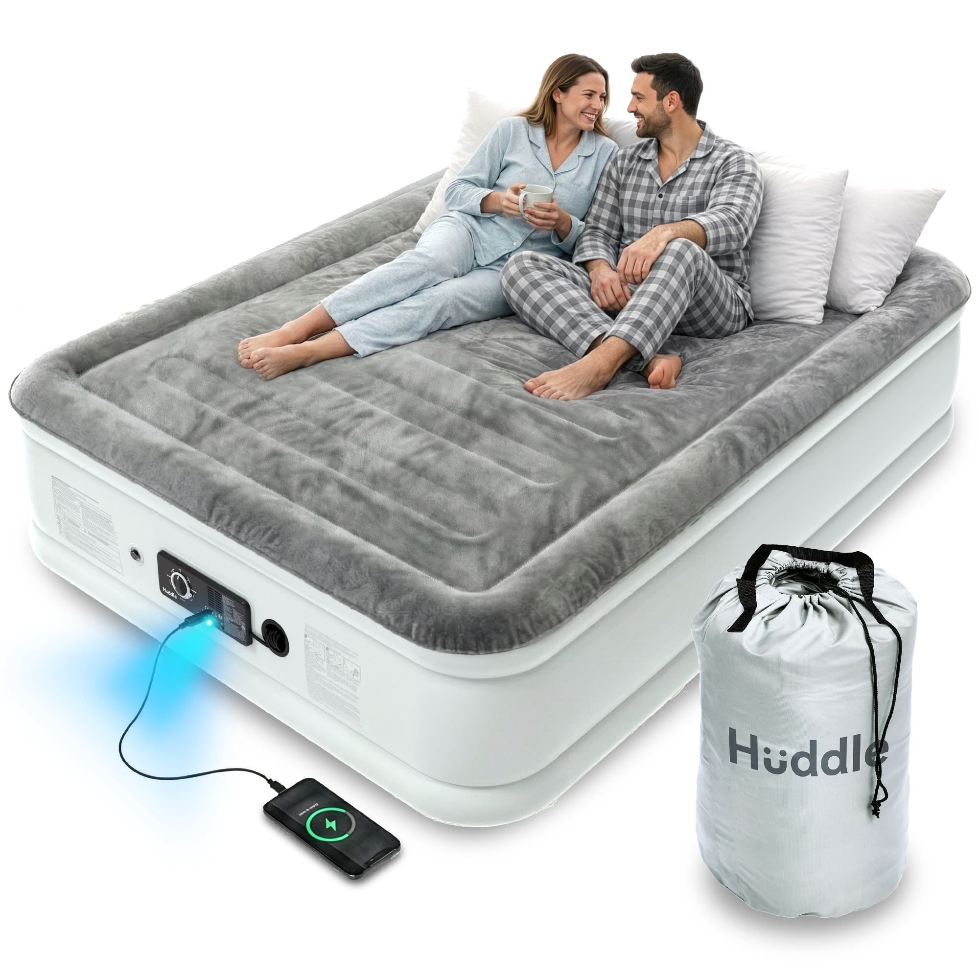 Materasso ad Aria Mai Sgonfio con Doppia Pompa Brevettata -