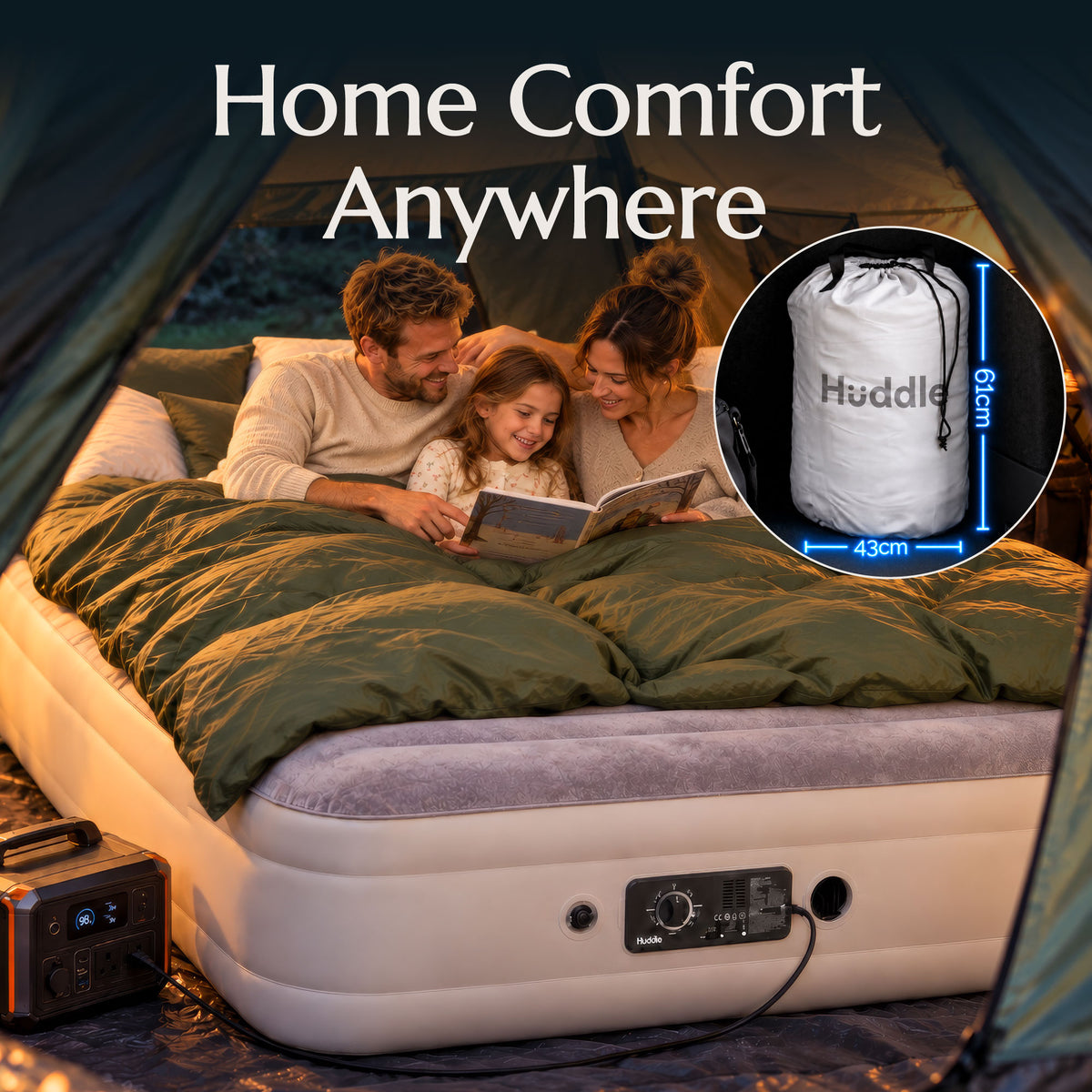 Never Deflate™ Air Mattress with Patented Dual Pump - King