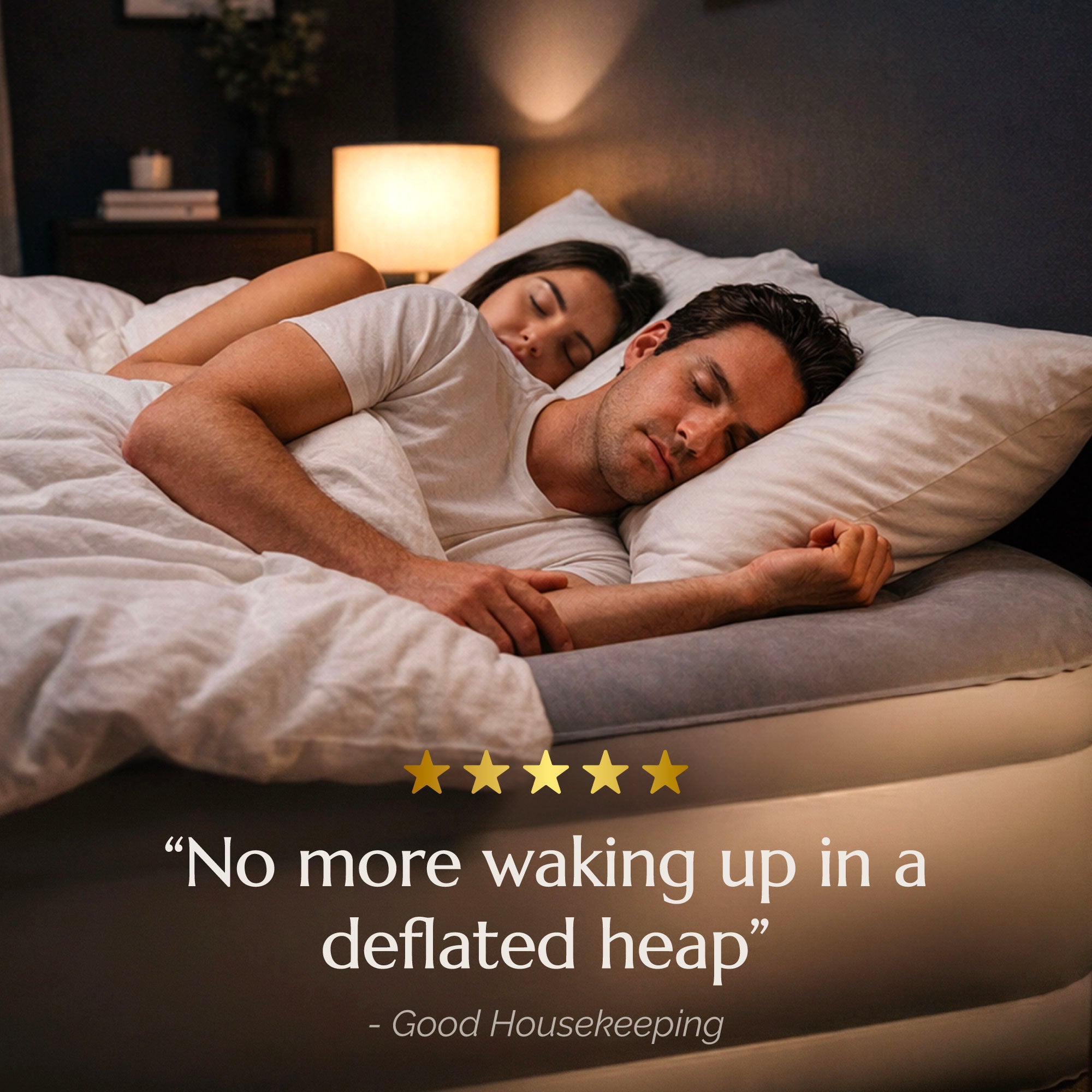 Never Deflate™ Air Mattress with Patented Dual Pump - Double