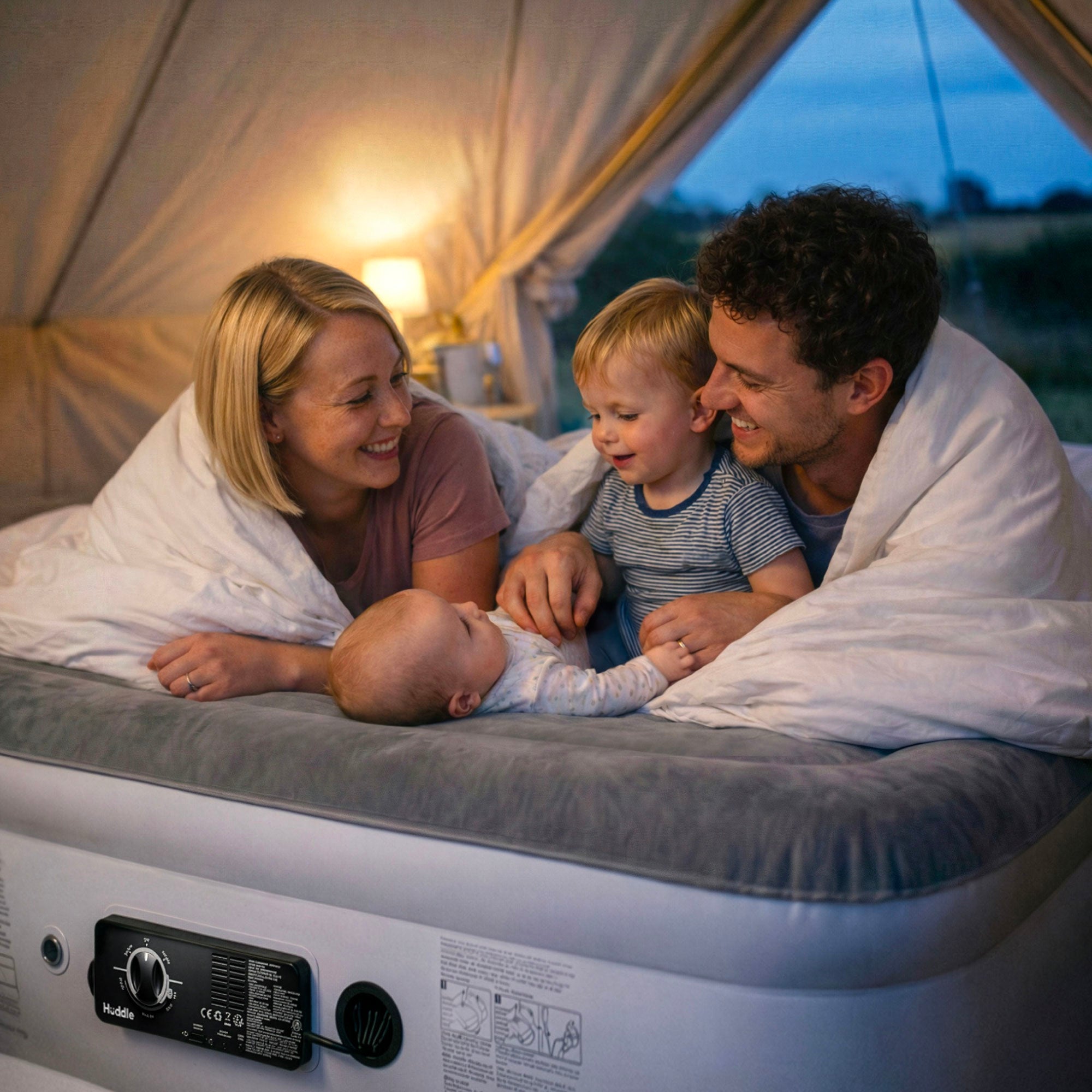 Huddle Materasso ad aria Never Deflate™ con doppia pompa brevettata - Super King