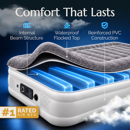 Materasso gonfiabile Huddle Never Deflate™ a doppia pompa - Single